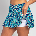 FestaSports Turquoise Chevron Flounce Skirt with built in shorts