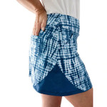 Birdies & Bows Straight and Narrow Pull-On Skort- Blue Waterfalls