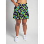 FestaSport Power Up Purple Golf Skort - Zipper Pocket