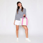 Ame & Lulu Mini Hamptons Beach Tote - Pomegranate