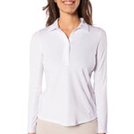 Golftini White Long Sleeves Ruffle Golf Polo