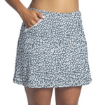 FestaSports Slate Blue Cheetah Golf Skort with Zipper Pocket