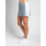 FestaSports Slate Blue Cheetah Slimming Panel Skort