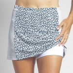 FestaSports Slate Blue Cheetah Slimming Panel Skort