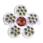 Daisy - Bonjoc Swarovski Crystal Golf Ball Marker Accessory with magnetic hat clip.  Handcrafted with 100% genuine Swarovski crystal.  Perfect for corporate gifts or tee prizes. Comes with carrying pouch.