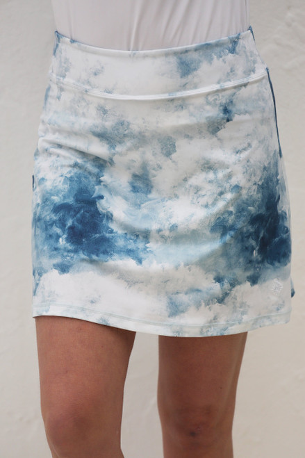 A-Line Art Golf Skort Clouds image 1