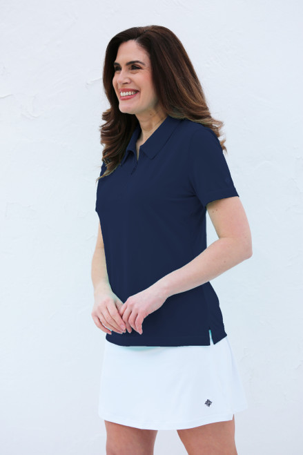 Short Sleeve Golf Polo Shirt Navy image 1