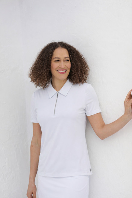 Short Sleeve Golf Polo Shirt White image 1