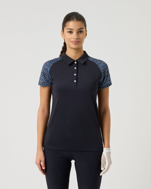 Edge Navy Cap Sleeve Polo Shirt image 1