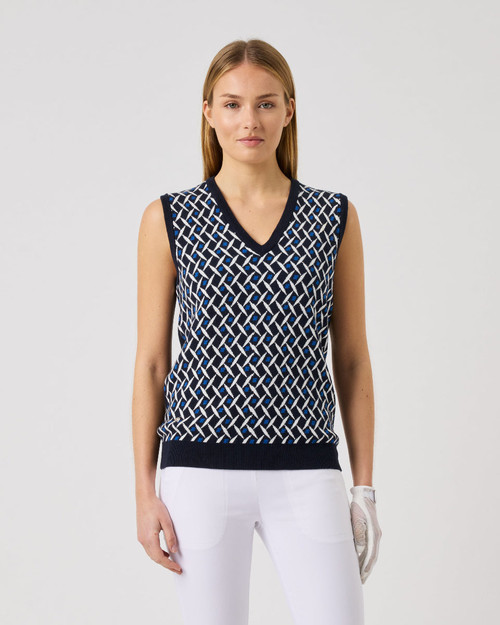 Square V-Neck Sweater Vest image 1