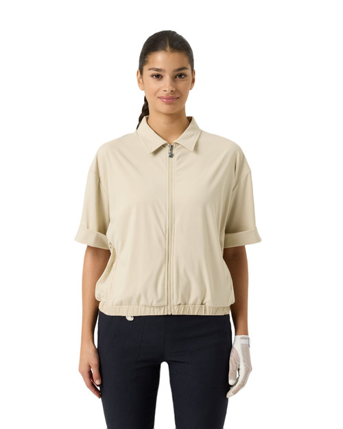Oyster Beige Half Sleeve T-Shirt Jacket image 1