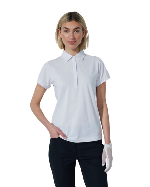 Fairway White Short Sleeve Polo Shirt image 1