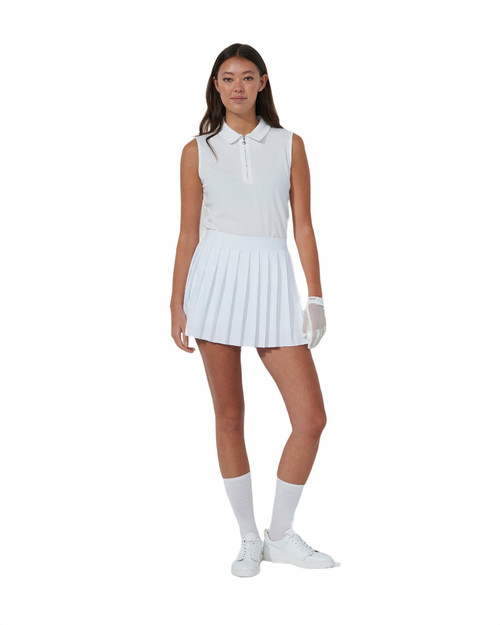 Pleated White Short Skort image 1