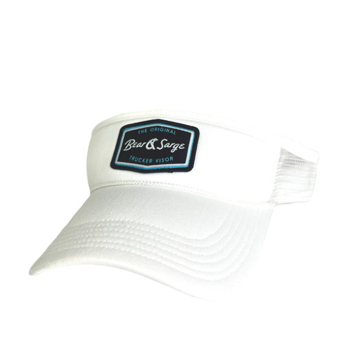 Retro B+S Trucker Visor – White | Pickleball, Tennis & Golf image 1