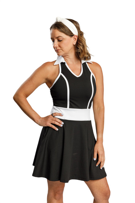Vita Contrast Dress Black image 6
