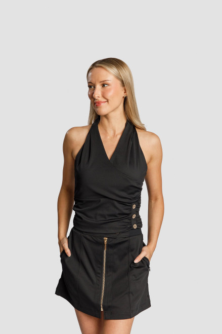Gia Wrap Top Black image 2
