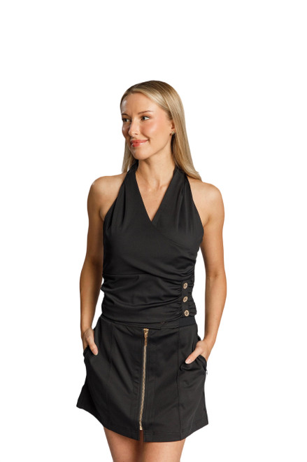 Gia Wrap Top Black image 2