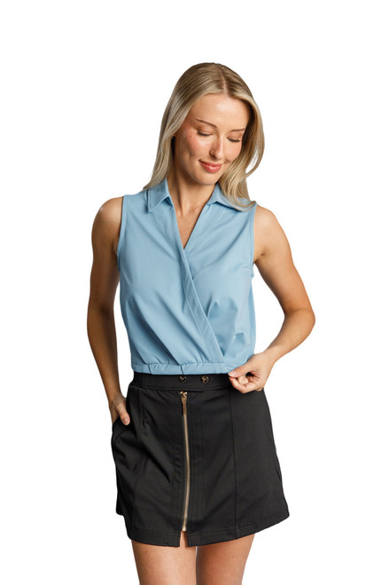 Amelia Wrap Polo Light Blue image 8