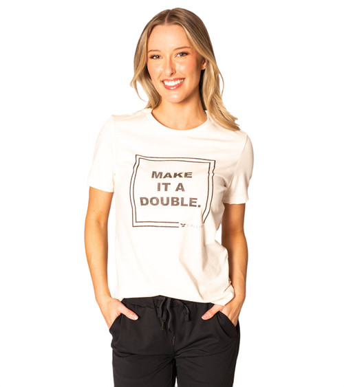 Make it a Double Tee Vintage White image 3