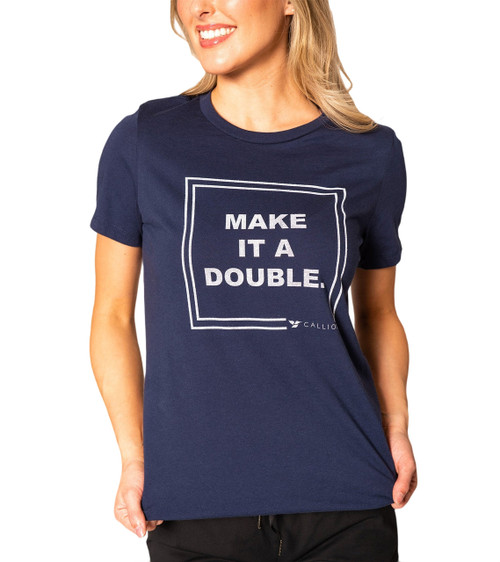 Make it a Double Tee Navy image 2