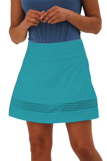 A-Line Sheer Hem Skort Jade image 1