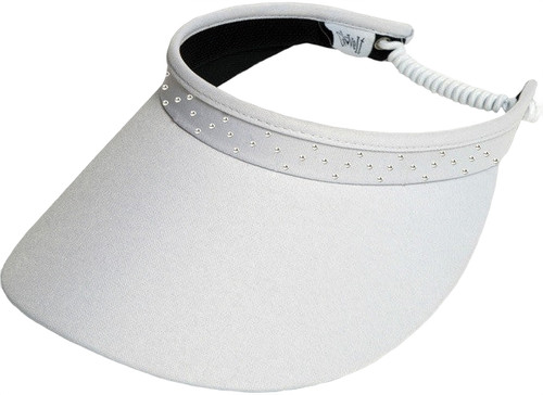 White Bling Coil Visor image 1