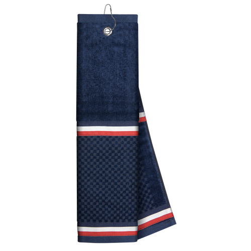 Just4Golf Navy Ribbon Golf Towel