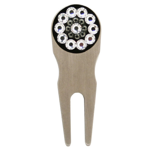 Blingo Black and White Ladies Golf Divot Tool