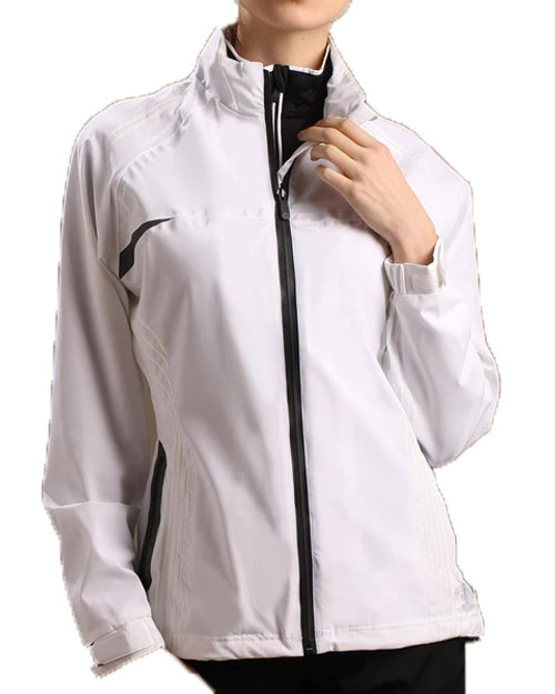 ladies white rain jacket