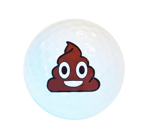 white poop emoji golf balls