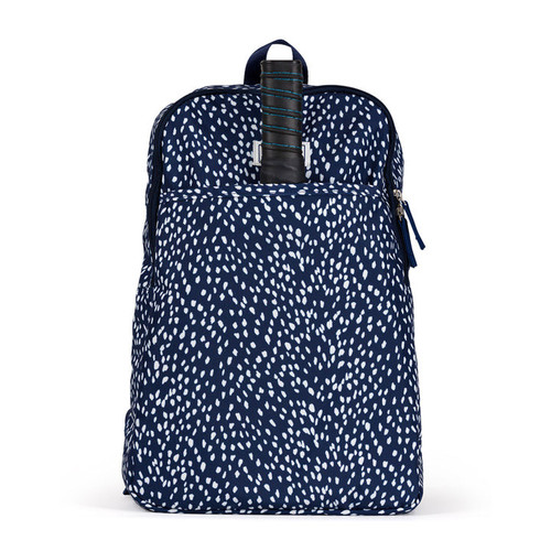 navy antelope pattern pickleball backpack