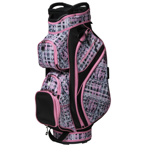 Glove It Pixel Plaid Ladies Golf Bag - pink tartan plaid
