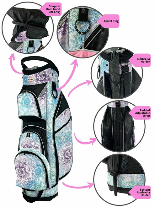 Taboo Fashions Allure Designer Lightweight Ladies Golf Cart Bag
