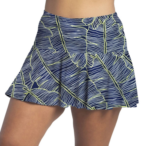 FestaSports Navy Leaf Green Flounce Skort