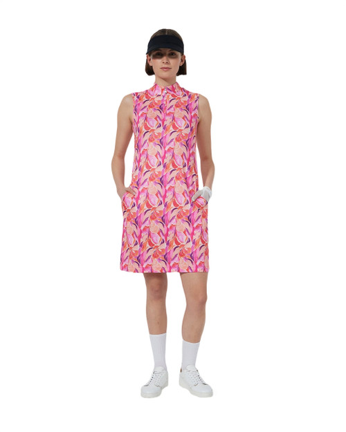 Sheermotion Artsy Leaf Sleeveless Dress image 1