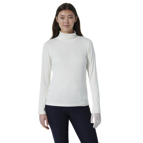 DS Ancona Ivory Long Sleeve Roll Neck Top
