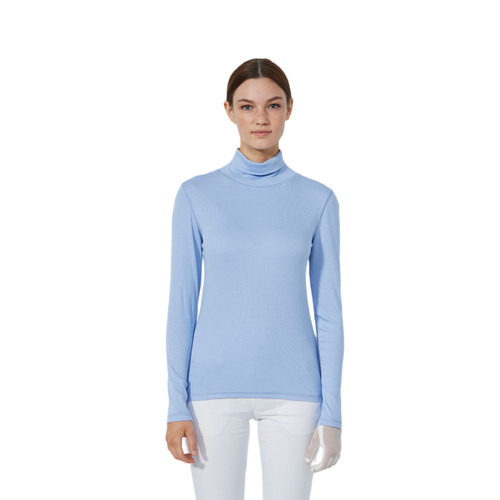 DS Ancona Blue Heron Long Sleeve Roll Neck Top image 1