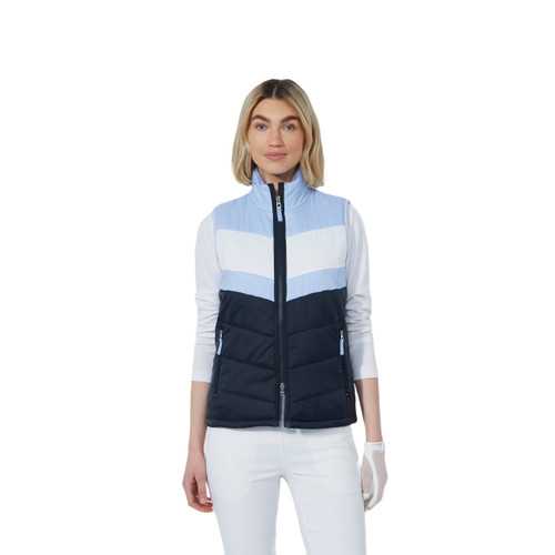 DS Blockstriped Navy Padded Vest