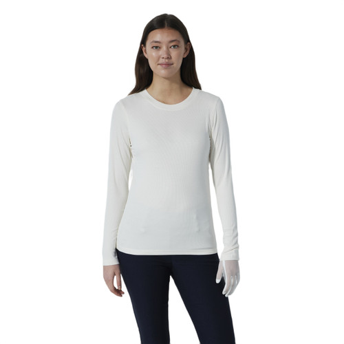 DS Ancona Ivory Long Sleeve Round Neck Top image 1