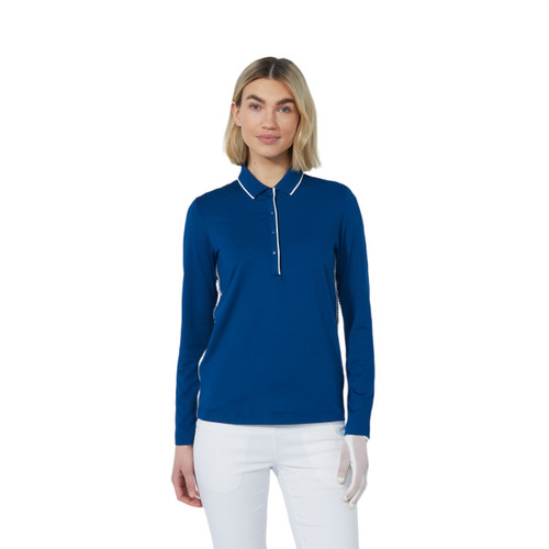 DS Stud Logo Bering Sea Long Sleeve Polo Shirt