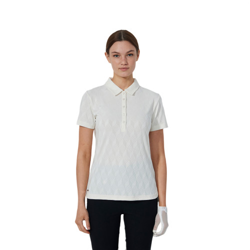 DS Ivory Graphic Jacquard Short Sleeve Polo Shirt