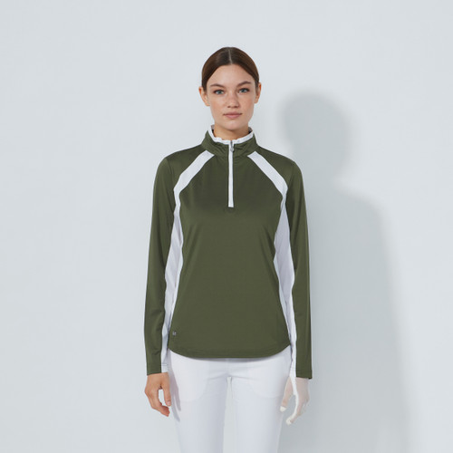 DS Kalamata Panel Long Sleeve Half Neck Polo Shirt image 1