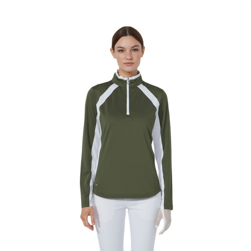 DS Kalamata Panel Long Sleeve Half Neck Polo Shirt image 1