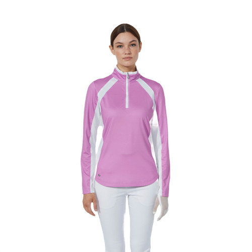 DS Veronica Panel Long Sleeve Half Neck Polo Shirt