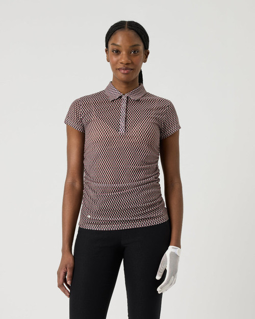 Breeze Abstract Wave Mesh Polo Shirt image 1