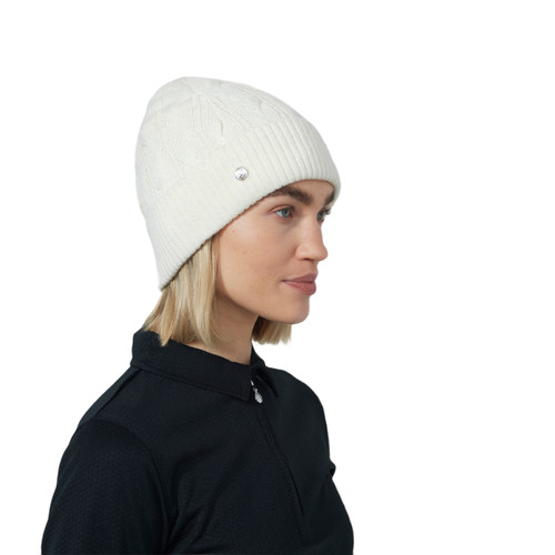 DS Ivory Cable Knit Hat image 1