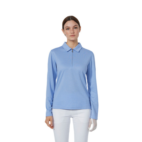 DS Peoria Blue Heron Long Sleeve Polo Shirt image 1