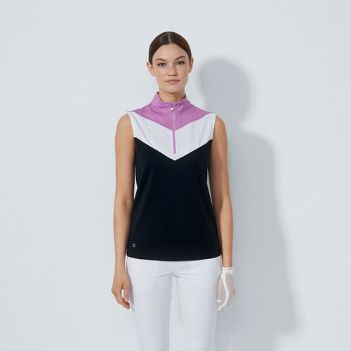 DS Black Block Sleeveless Polo Shirt image 1