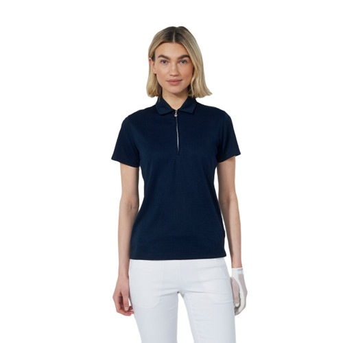 DS Peoria Dark Navy Short Sleeve Polo Shirt F25