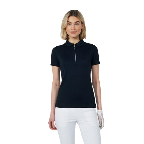 DS Peoria Black Short Sleeve Polo Shirt F25